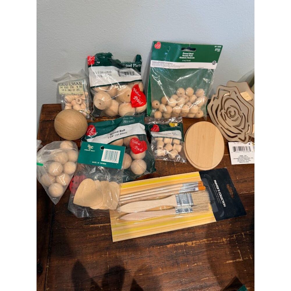 wooden craft lot
